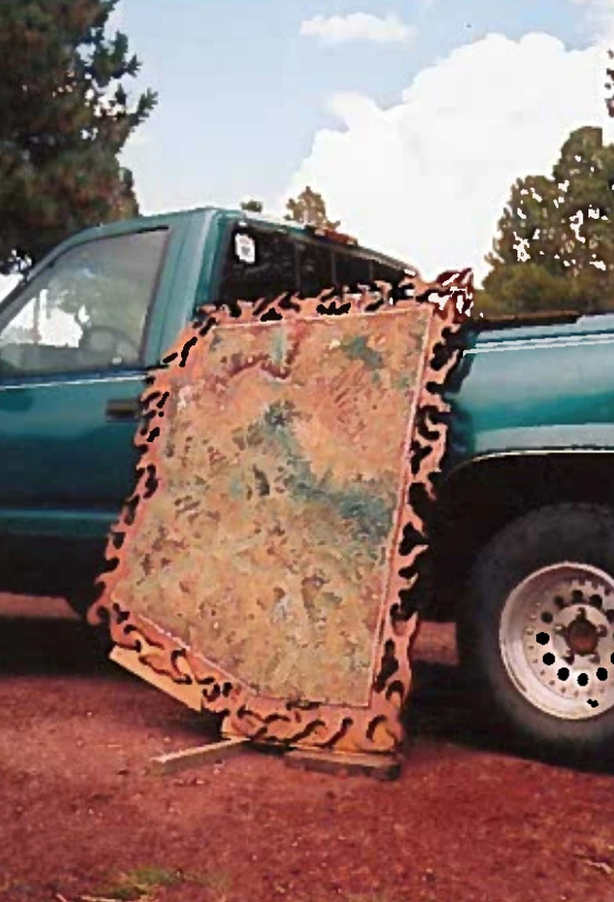 Jay Eshleman created a topographical map of Arizona with Scenic Sand colored sand.